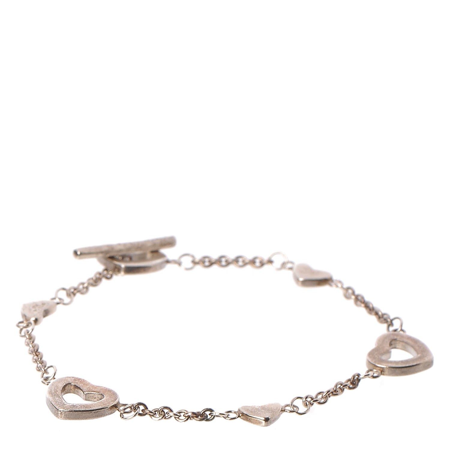 Tiffany Sterling Silver Heart Toggle Bracelet 1 of 6