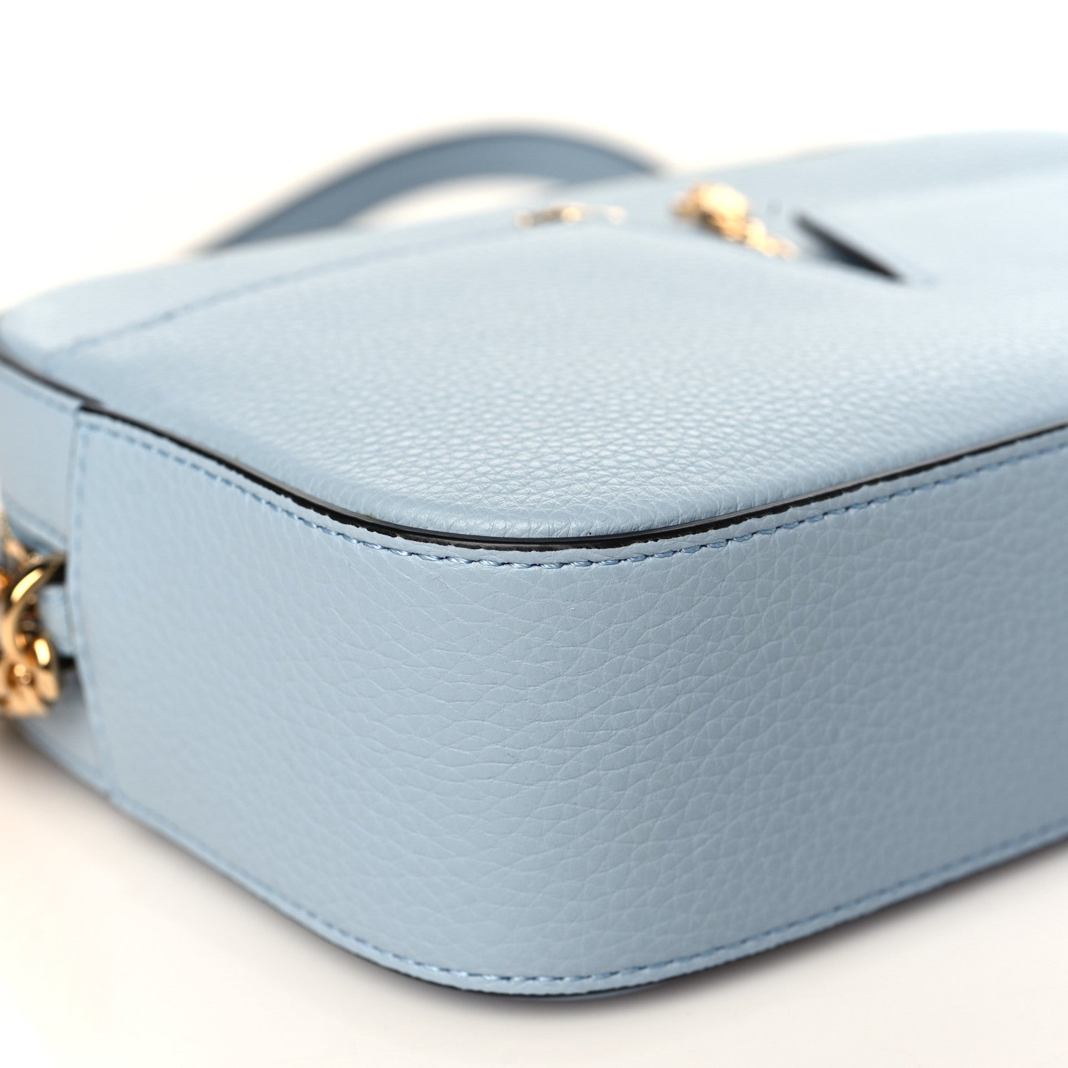 Versace Grainy Calfskin Virtus Small Camera Bag Blue 8 of 10