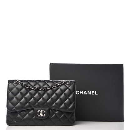 Chanel Caviar Quilted Jumbo Double Flap Black 11 of 11