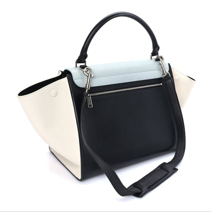 Celine Calfskin Medium Tri-color Trapeze Glacier 2 of 7
