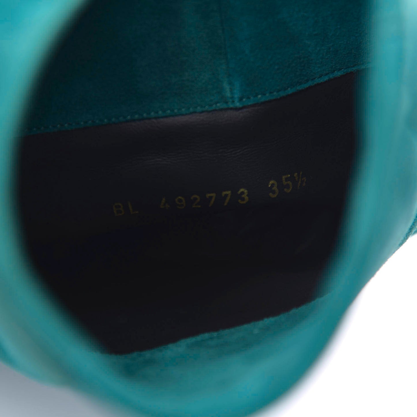 Suede Niki 105 Thigh High Boots 35.5 Petrol Blue