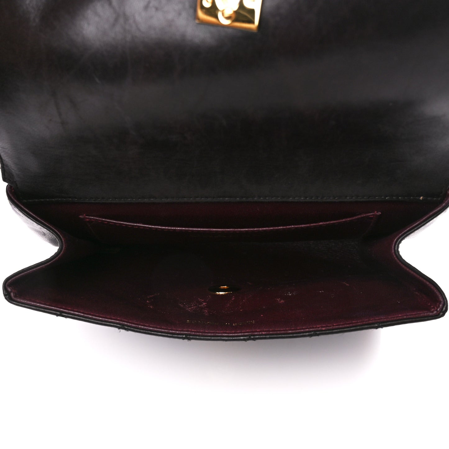 Lambskin Quilted CC Flap Shoulder Bag Black
