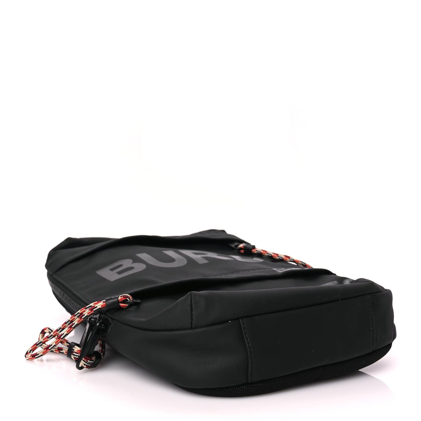 Coated Canvas Horseferry Blaze Crossbody Bag Black