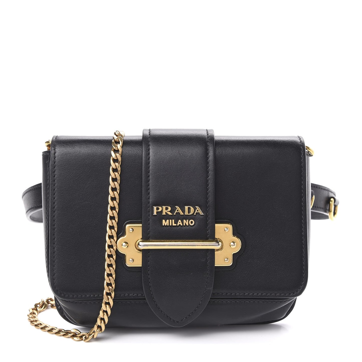 City Calf Cahier Belt Bag Black