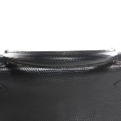 Hermes Lizard Kelly Sellier 28 Black 15 of 26
