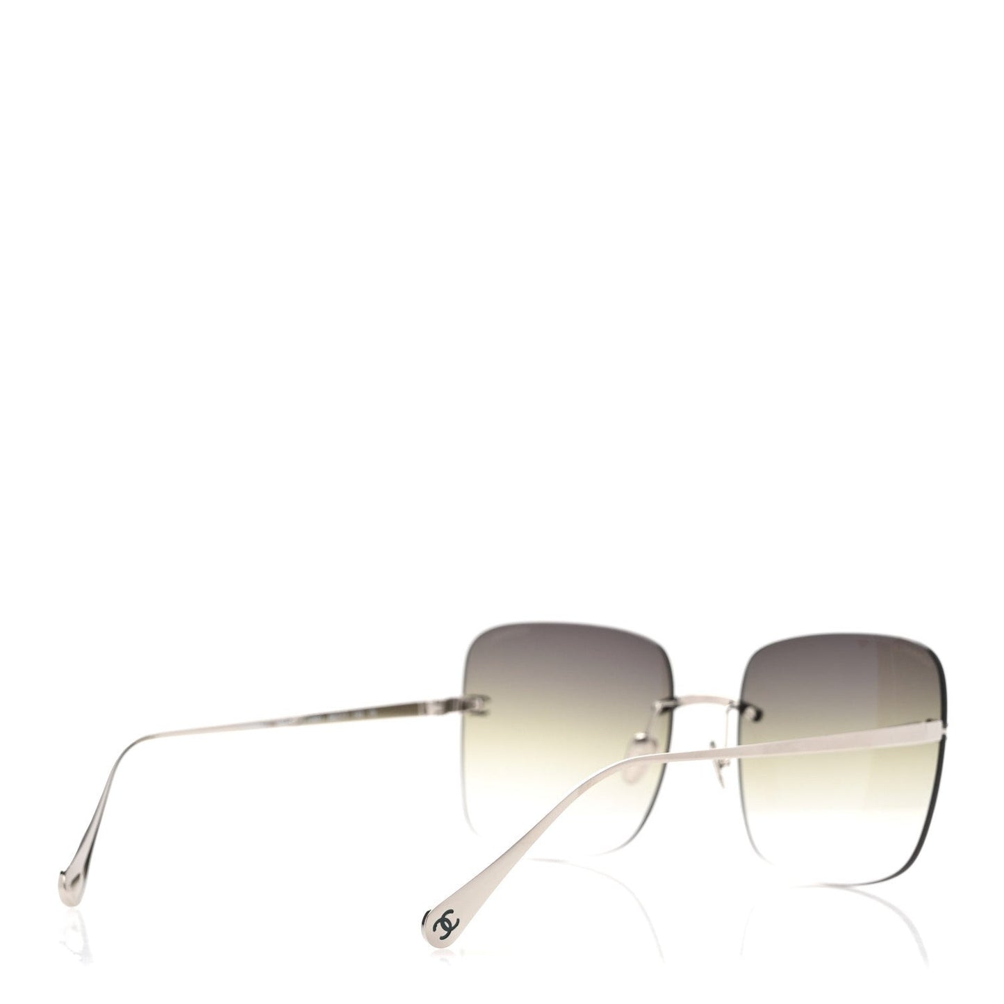Titanium Rimless Square Sunglasses 4287-T Silver