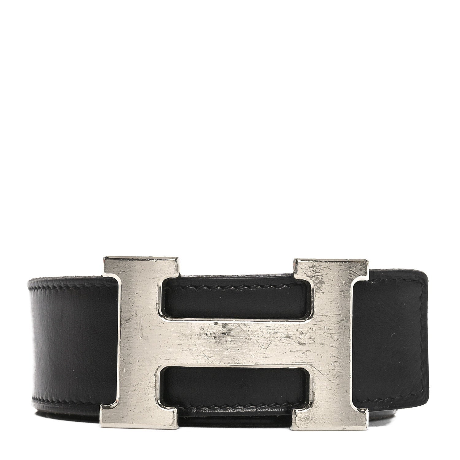 Hermes Box Togo 32mm H Belt 90 36 Black Chocolate 1 of 5