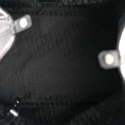 Christian Dior Patent Crystal Embellished Canvas Lips Print Tote Black Multicolor 8 of 26