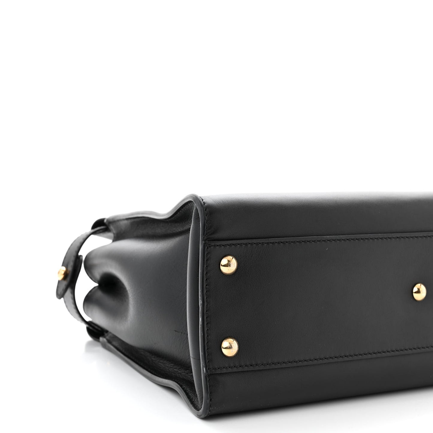Vitello Seta Shiny Nappa Medium Peekaboo Iconic Satchel Black