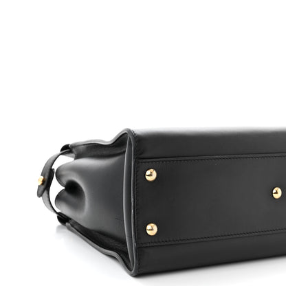 Fendi Vitello Seta Shiny Nappa Medium Peekaboo Iconic Satchel Black 9 of 11