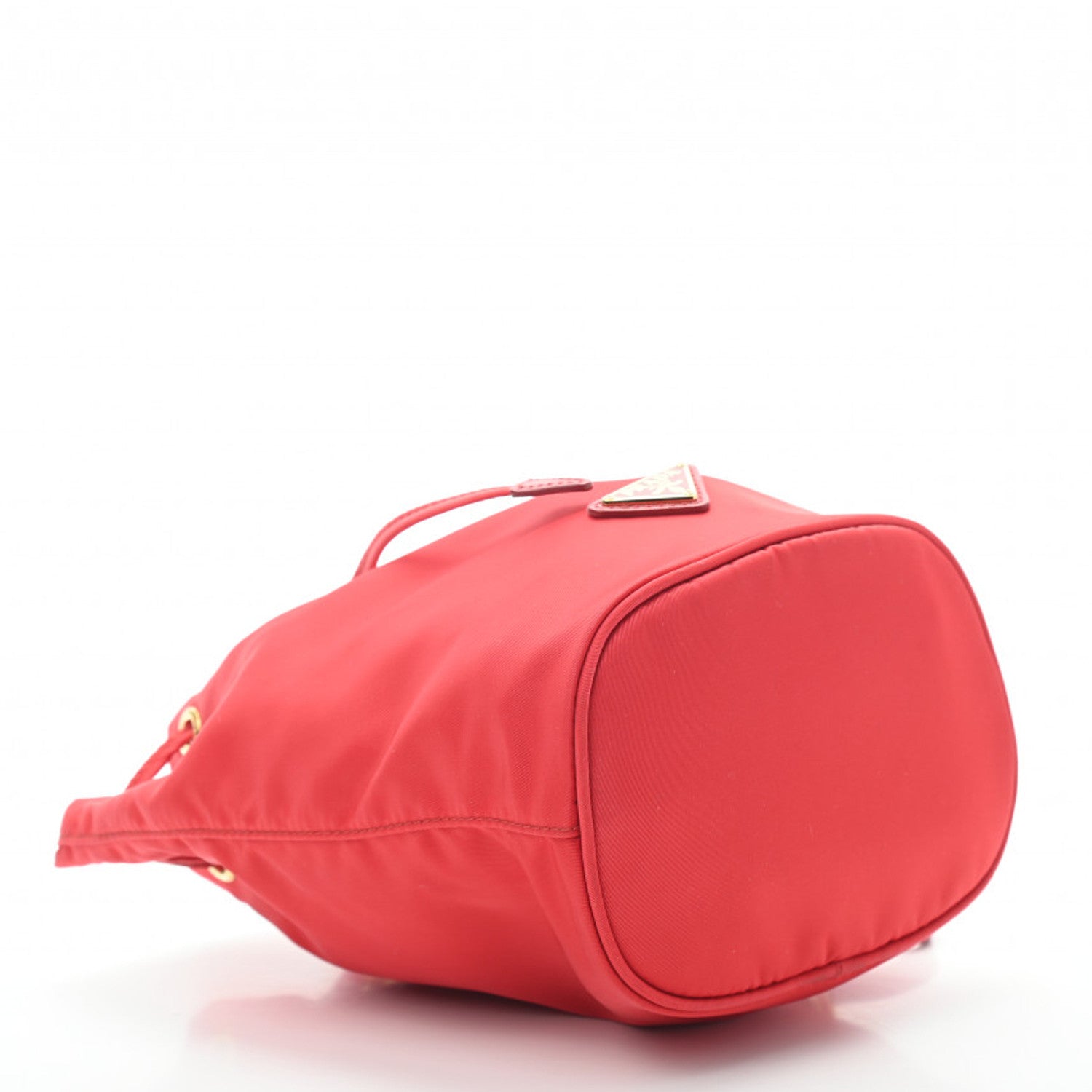 Prada Saffiano Tessuto Nylon Vela Bucket Wristlet Rosso 4 of 8