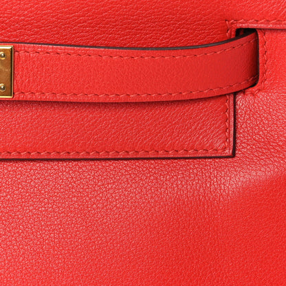 Hermes Evercolor Kelly Retourne 28  Rouge Tomate 7 of 9