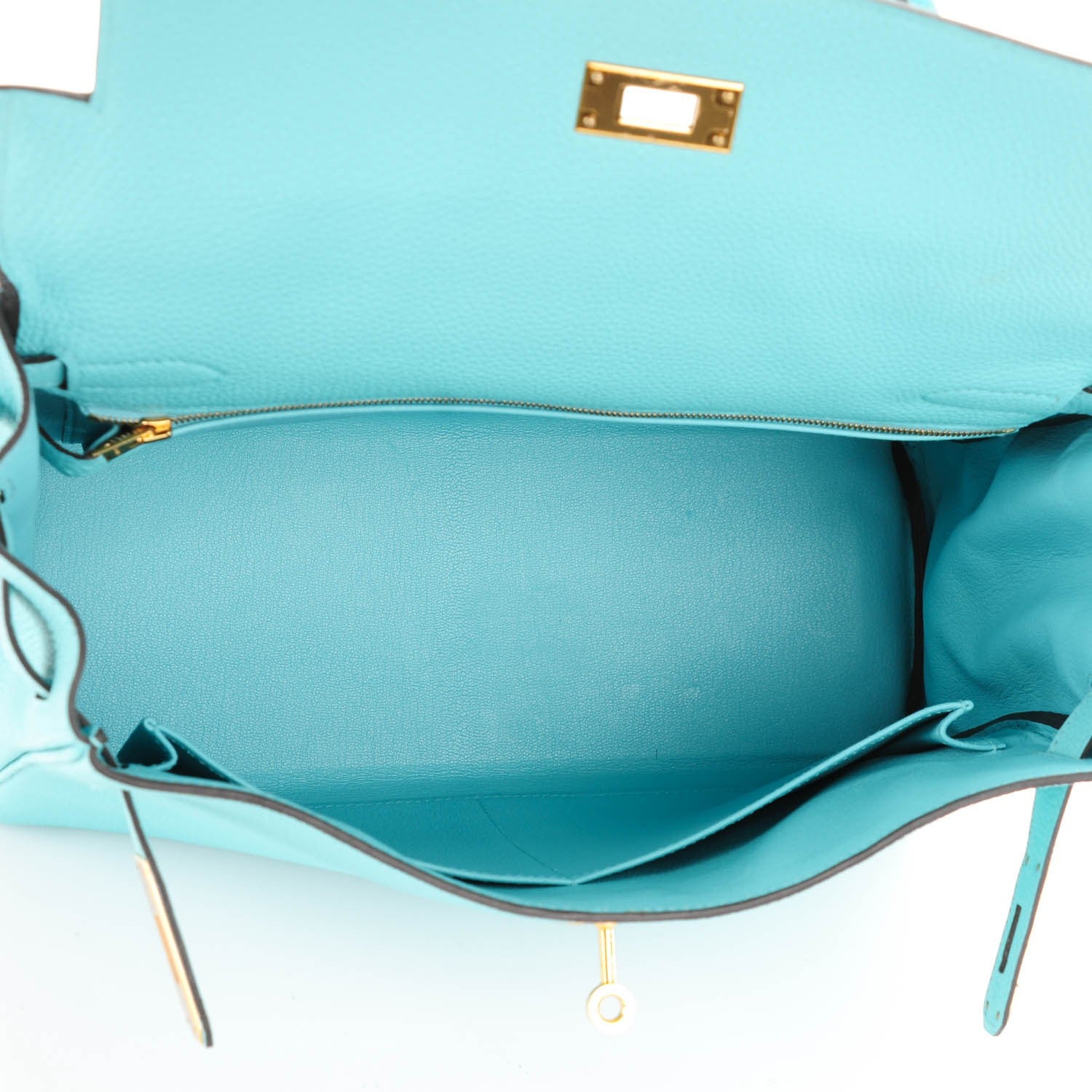 Hermes Togo Kelly Retourne 32 Bleu Atoll 13 of 26