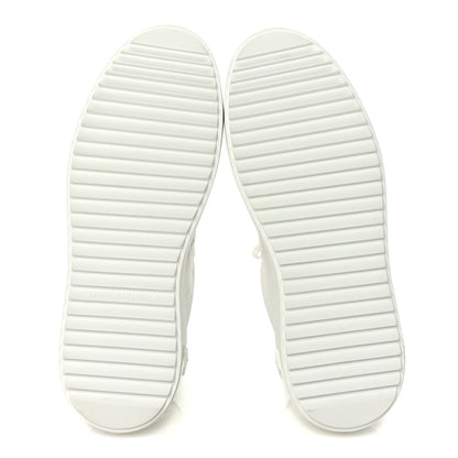 Louis Vuitton Lambskin Embossed Monogram Time Out Sneakers 38 White 6 of 8