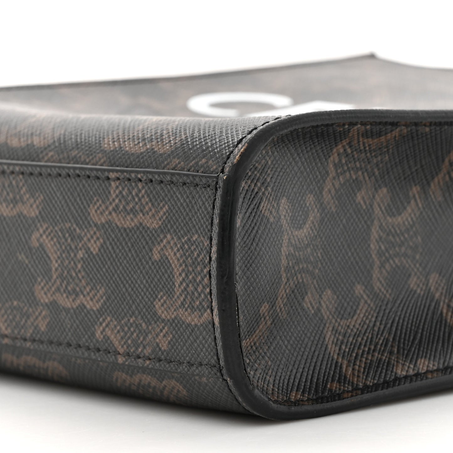 Triomphe Canvas Calfskin Mini Vertical Cabas Tan