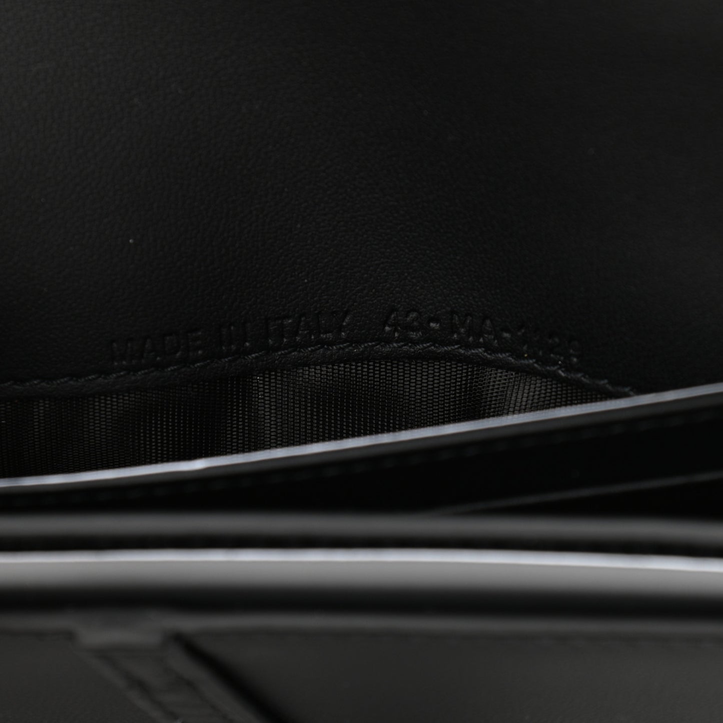 Ultra Matte Calfskin Saddle Chain Wallet Pouch Black