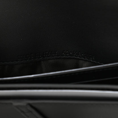 Christian Dior Ultra Matte Calfskin Saddle Chain Wallet Pouch Black 8 of 13