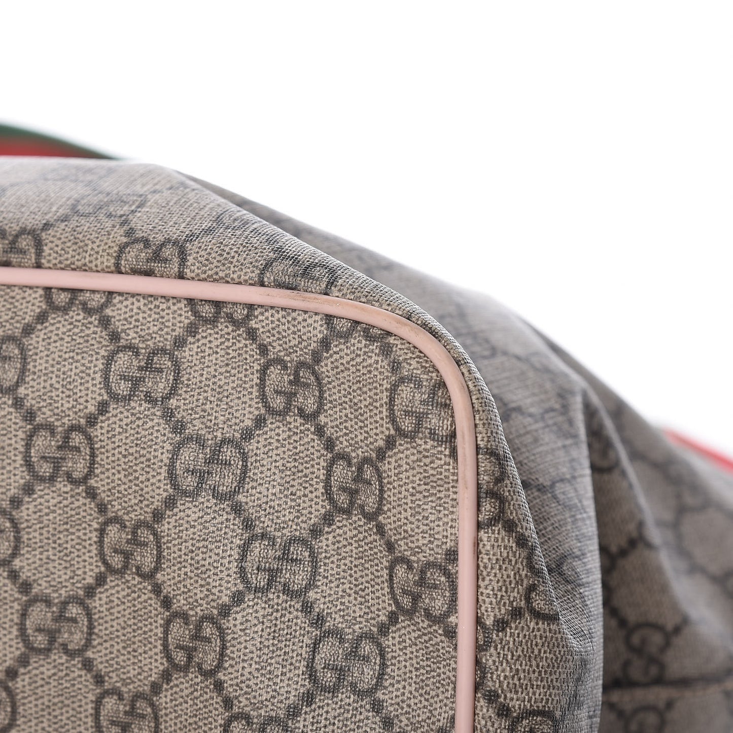 GG Supreme Monogram Diaper Bag Pink