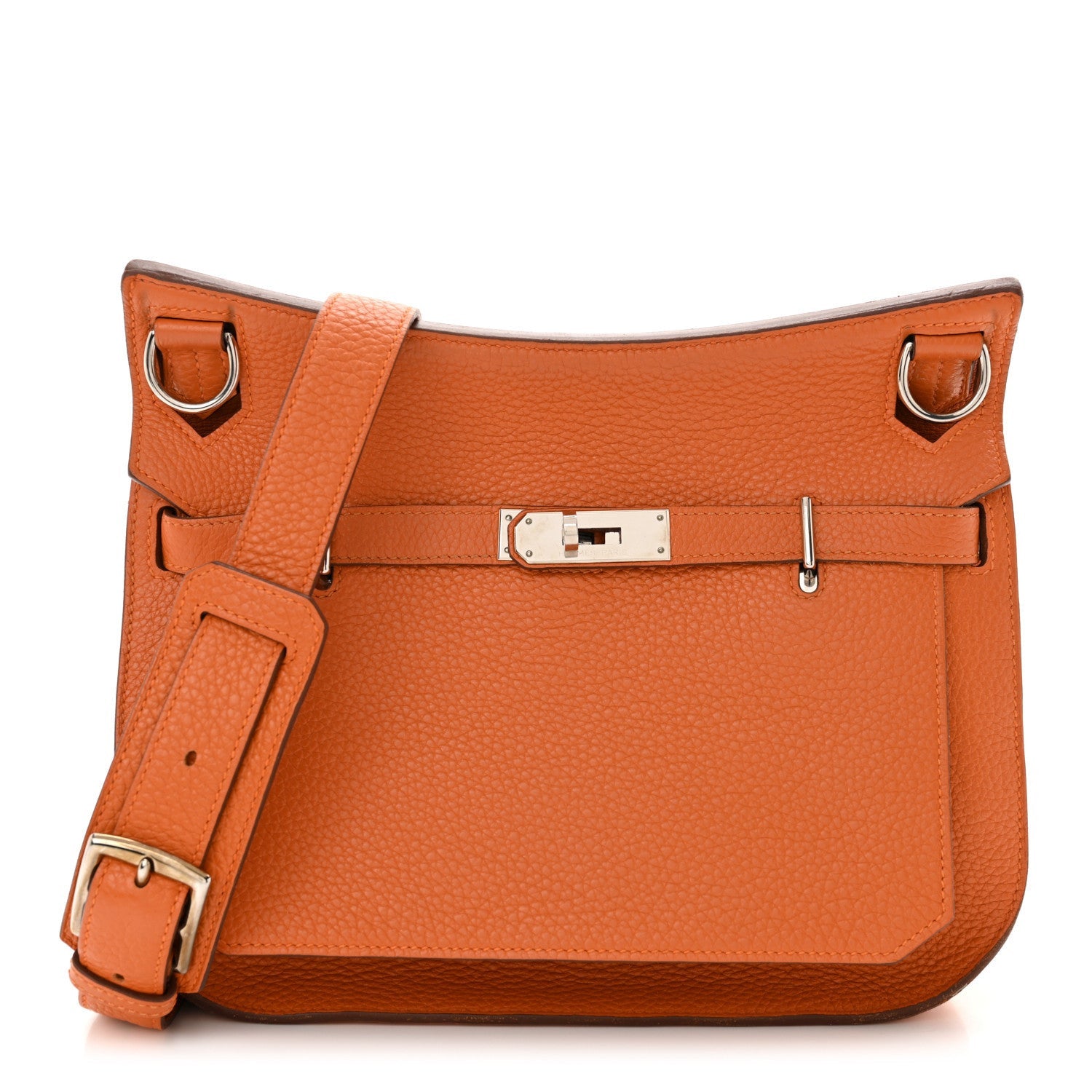 Hermes Taurillon Clemence Jypsiere 28 Orange 1 of 7