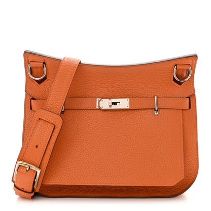Hermes Taurillon Clemence Jypsiere 28 Orange 1 of 7