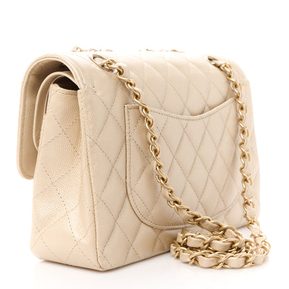 Chanel Metallic Caviar Quilted Small Double Flap Gold 3 of 12
