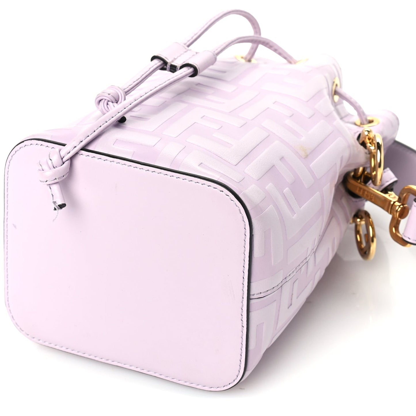 Vitello Termosport F is  FF 1974 Embossed Mini Mon Tresor Bucket Bag  Anemone