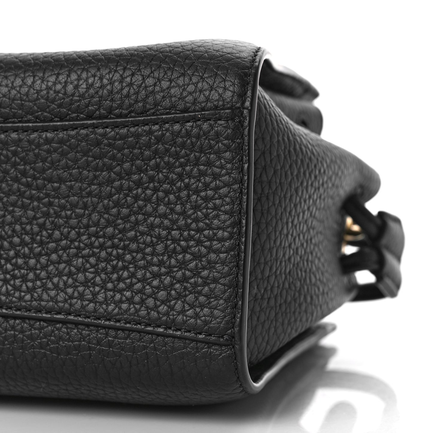 Heavy Grain Small Iris Tote Black