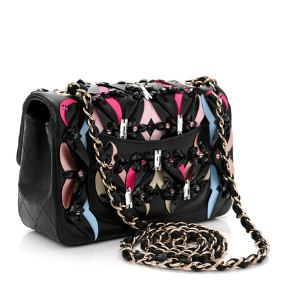 Chanel Lambskin Crystal Mini Rectangular Flap Black Multicolor 3 of 11
