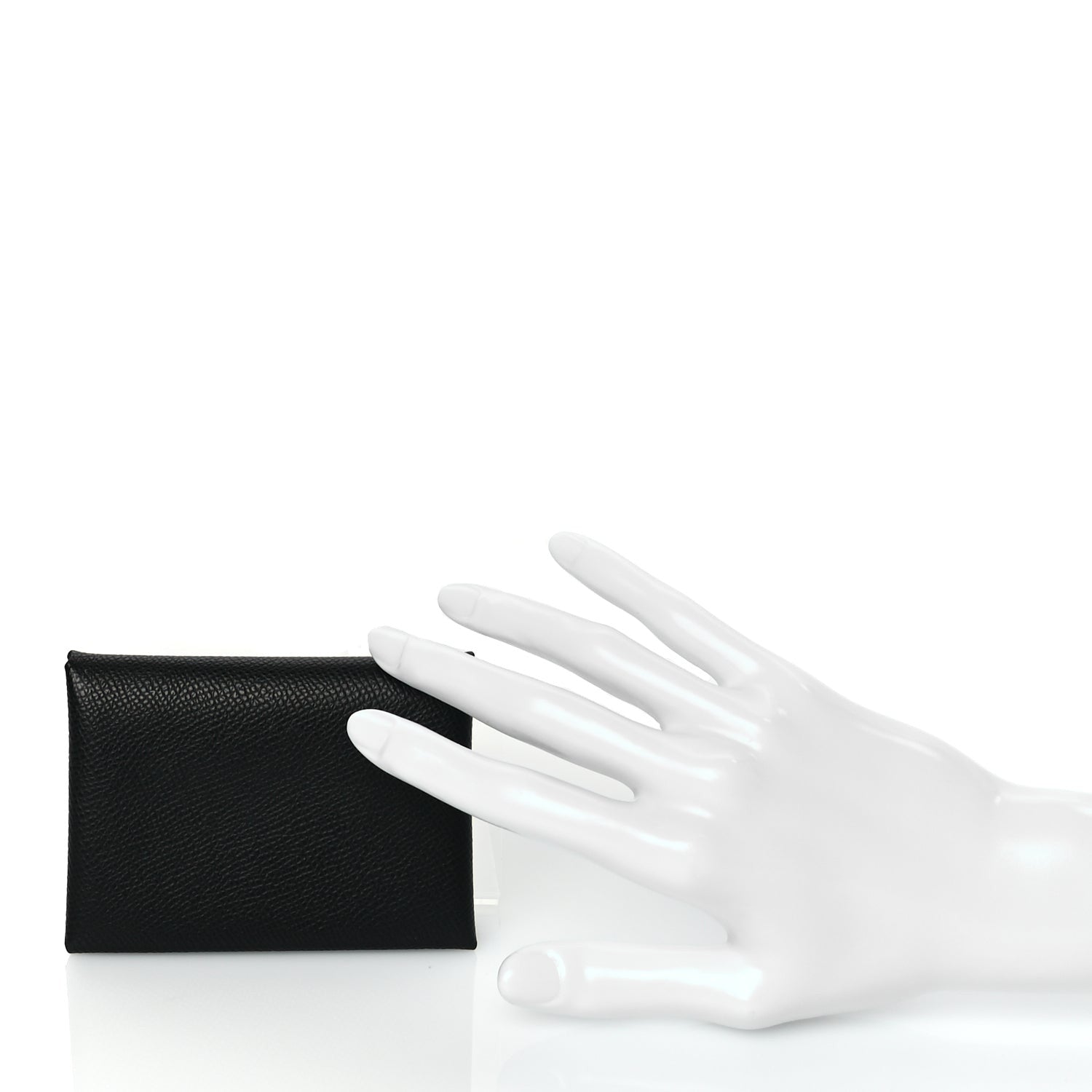 Hermes Epsom Calvi Duo Card Case Black 2 of 8