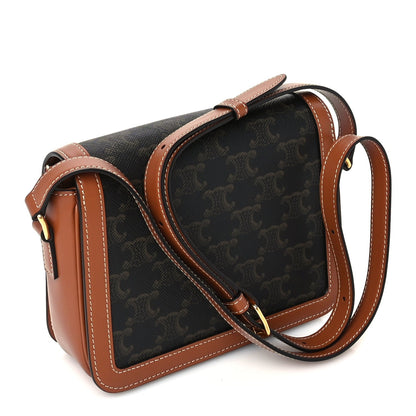 Celine Calfskin Triomphe Canvas Teen Triomphe Bag Tan 2 of 8