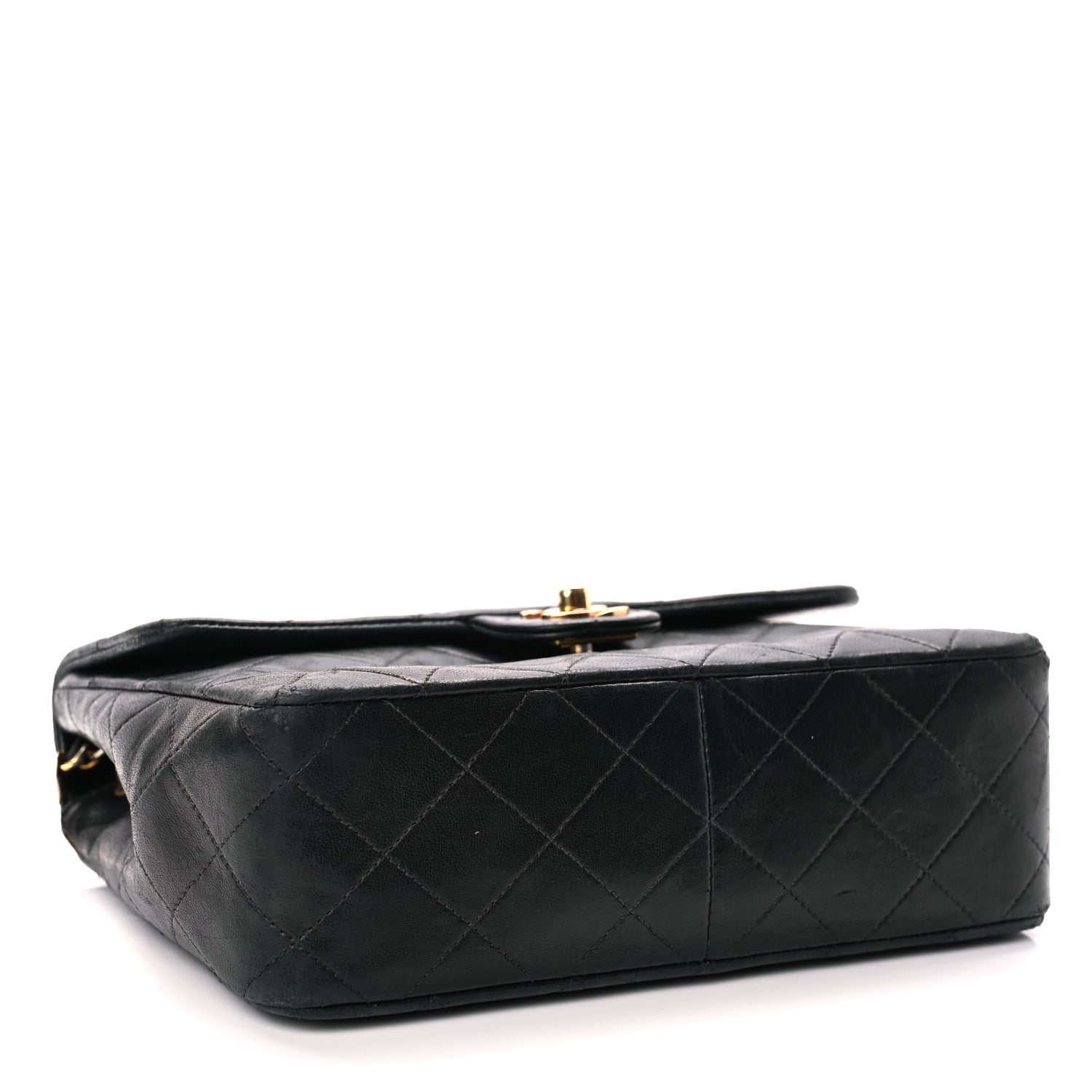 Chanel Lambskin Quilted Small Single Flap Black Black 3 of 9