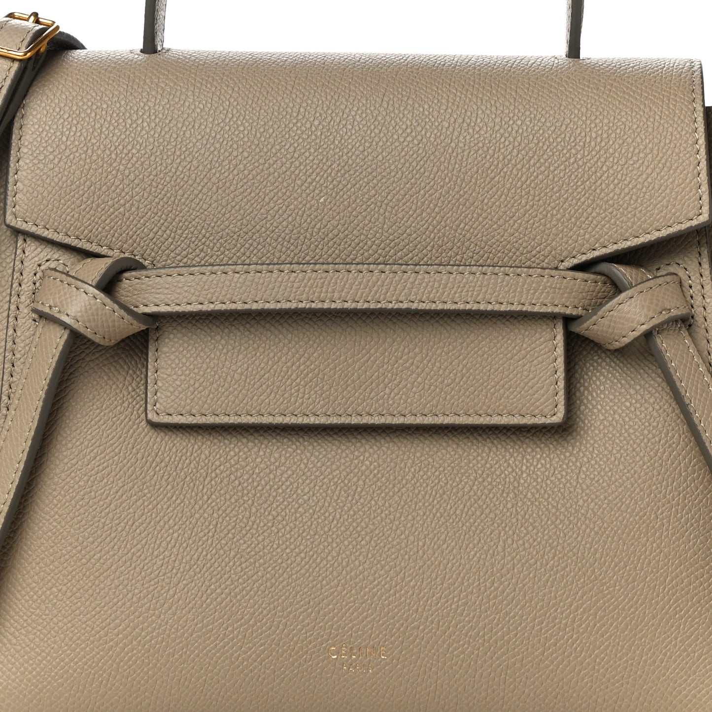 Grained Calfskin Nano Belt Bag Light Taupe