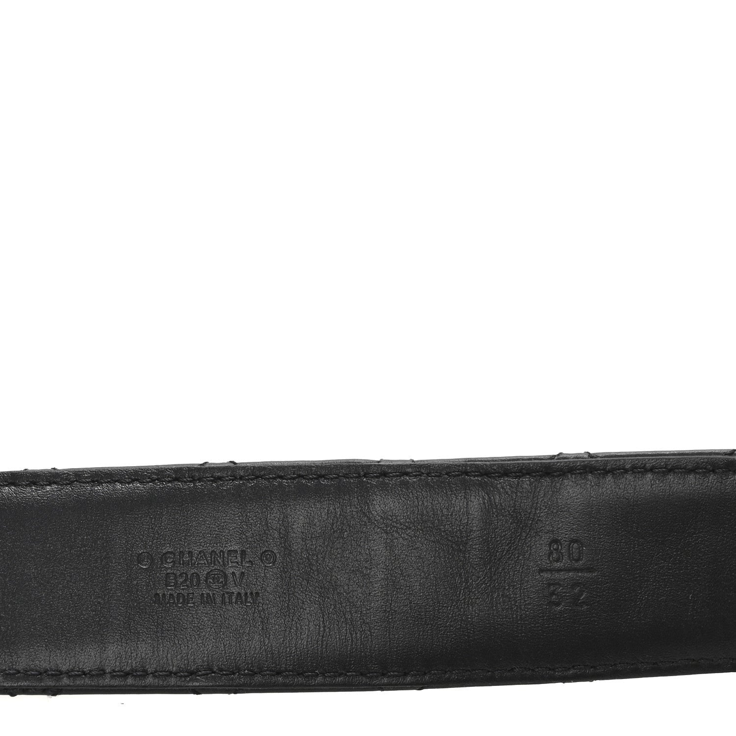 Chanel Calfskin Quilted CC Chain Belt 80 32 Black 3 of 7