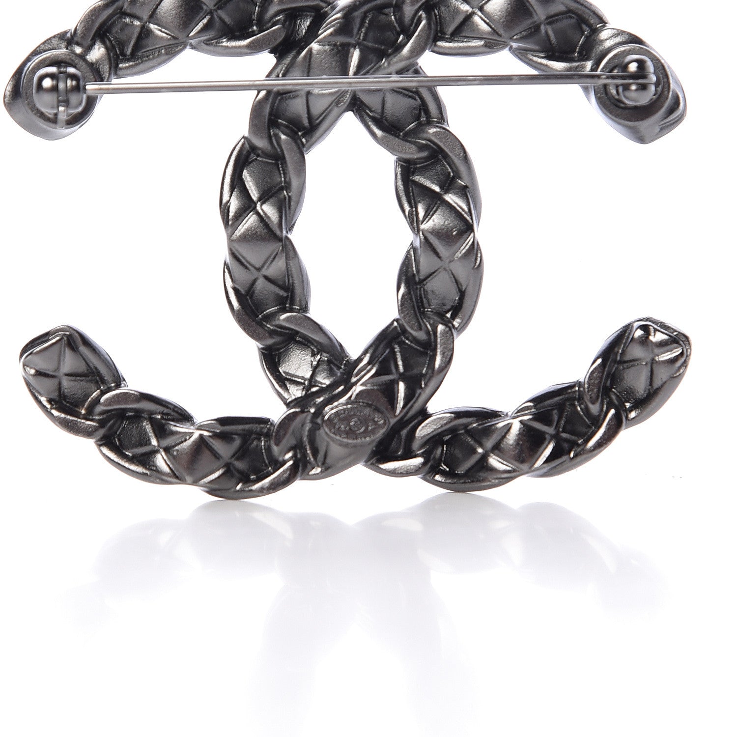 Chanel Ruthenium Chain CC Brooch 4 of 5