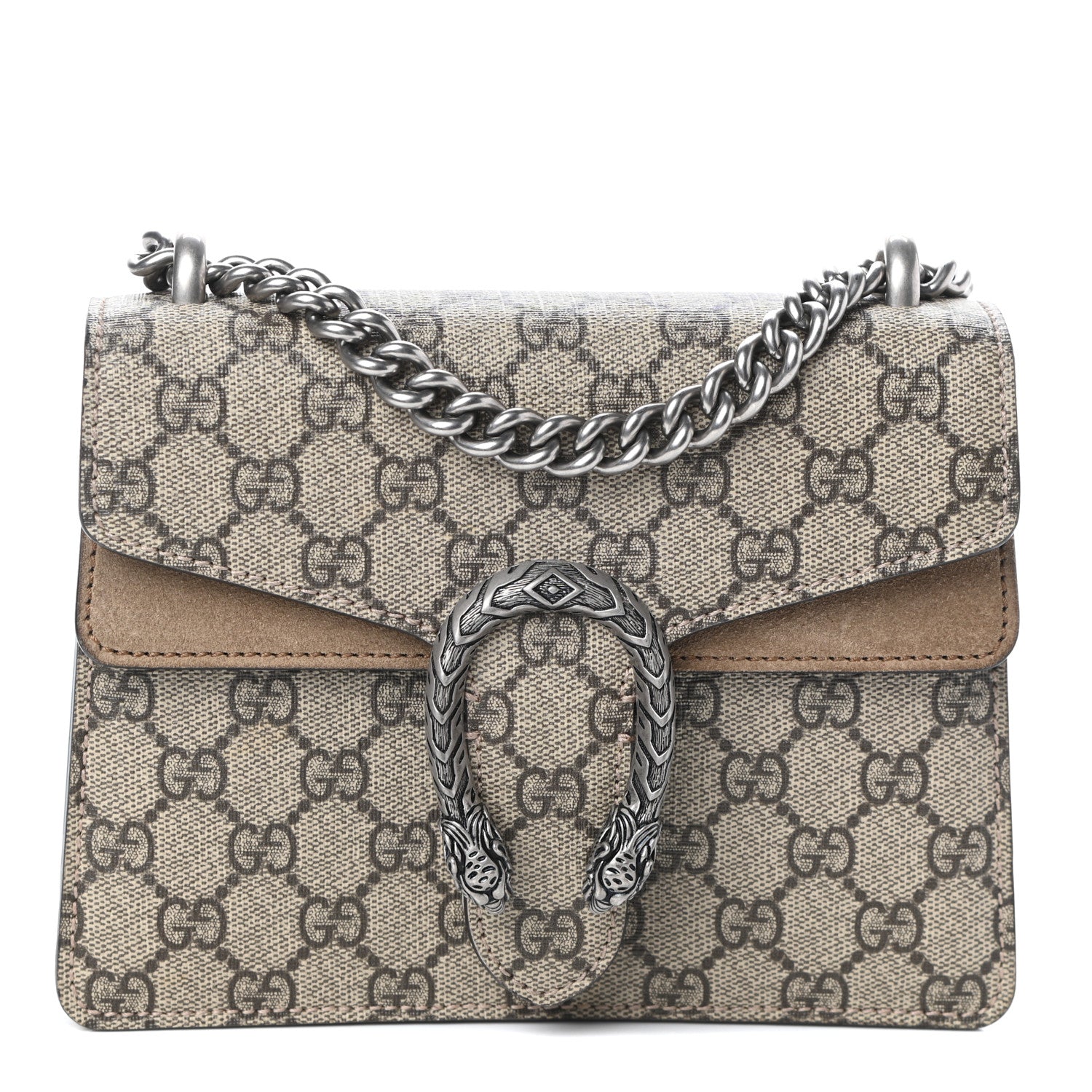 Gucci GG Supreme Monogram Mini Dionysus Shoulder Bag Taupe 1 of 8