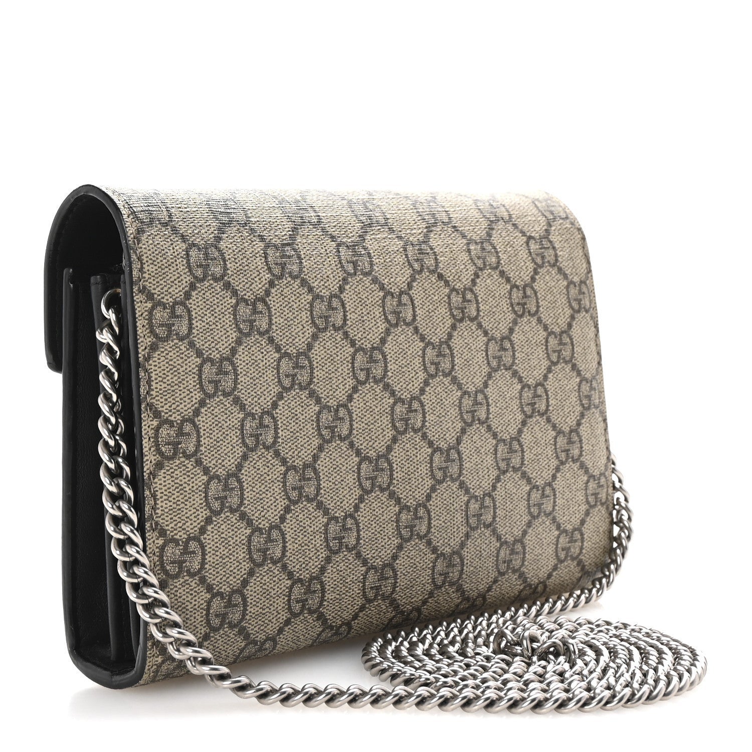 Gucci GG Supreme Monogram Mini Dionysus Chain Wallet Beige Black 3 of 7