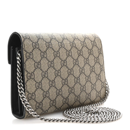Gucci GG Supreme Monogram Mini Dionysus Chain Wallet Beige Black 3 of 7