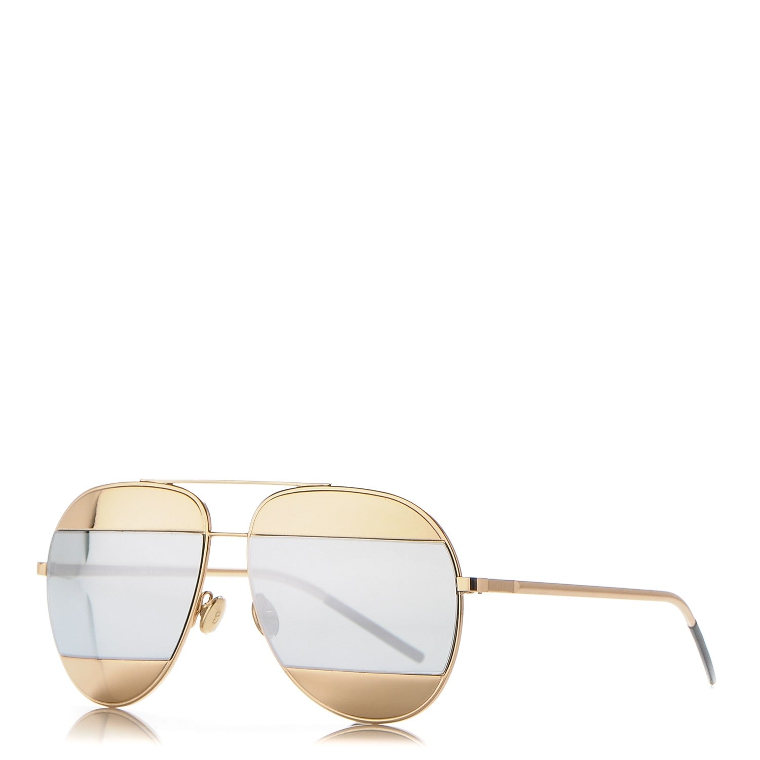 Christian Dior Split 1 Aviator Sunglasses Gold 1 of 7