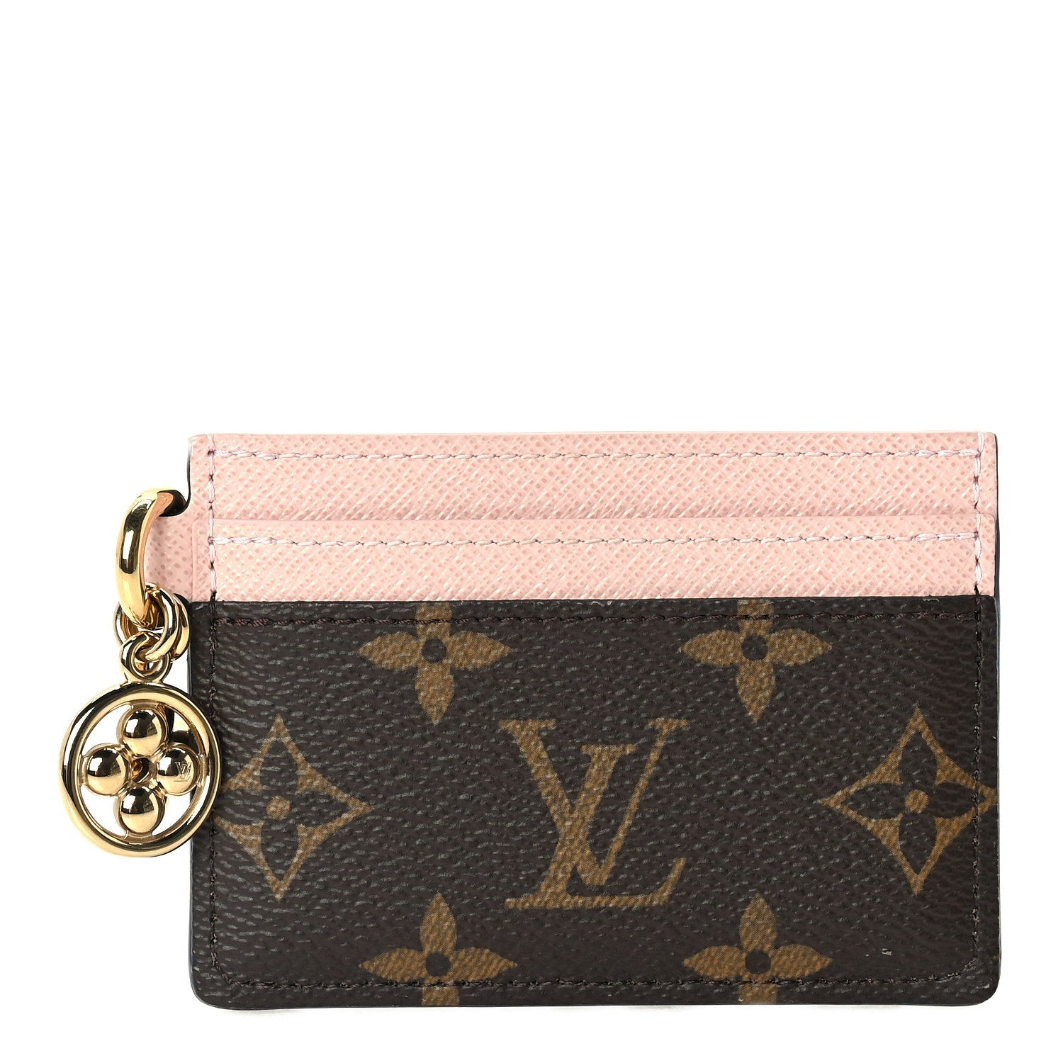 Louis Vuitton Monogram LV Charms Card Holder Rose Ballerine 3 of 8