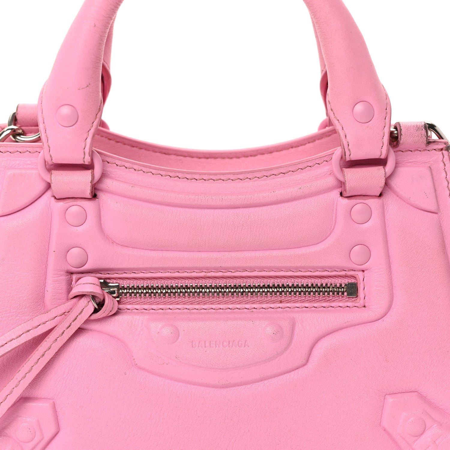 Balenciaga Cake Calfskin Tonal Hardware Mini Neo Classic City  Rose 3 of 8