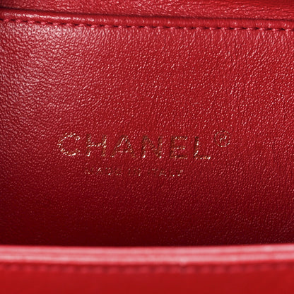 Chanel Caviar Quilted Small CC Filigree Vanity Case Red 6 of 11