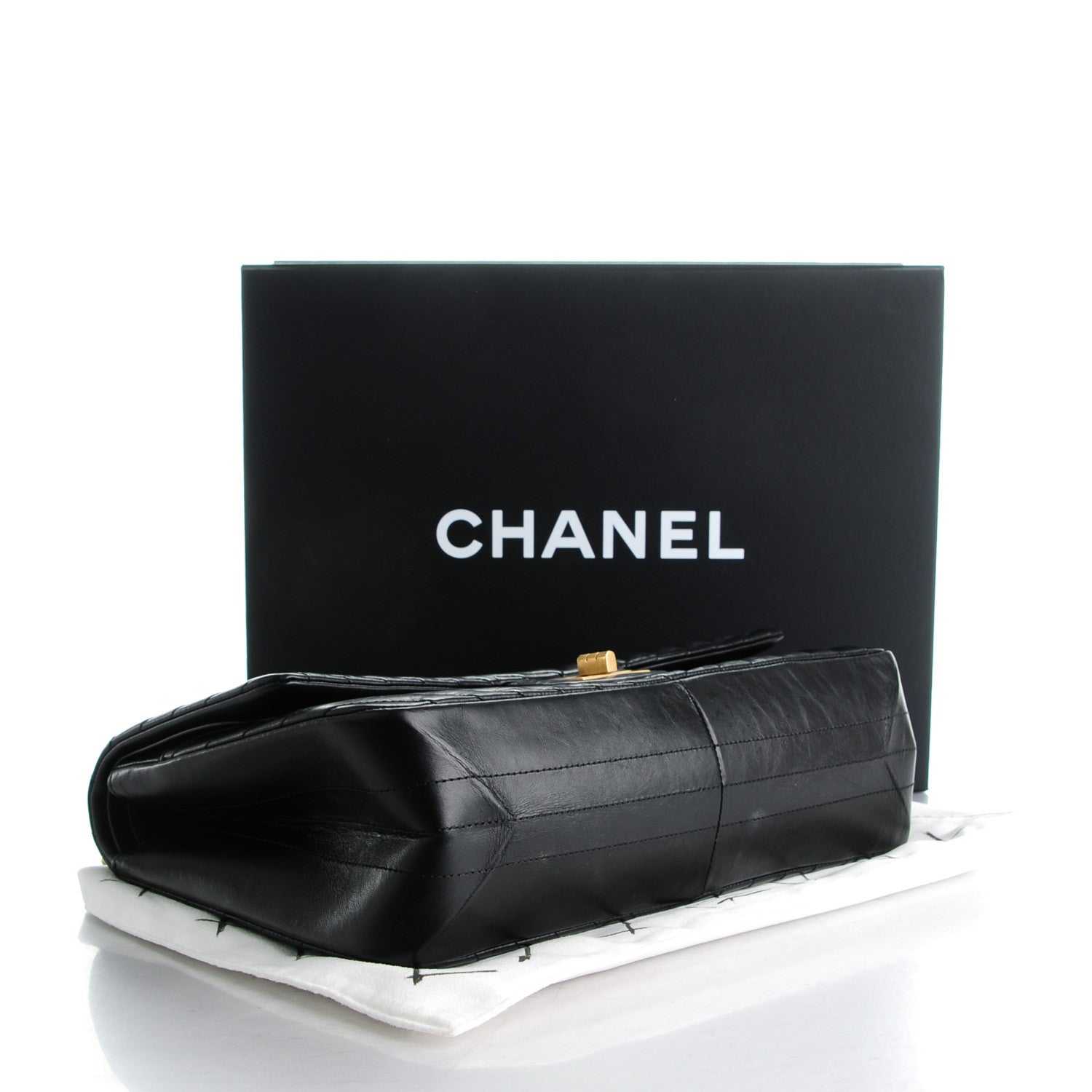 Chanel Aged Calfskin Chevron Quilted 2.55 Reissue 227 Flap Black 4 of 7