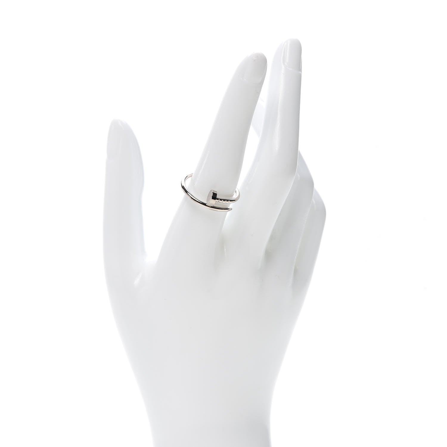 Cartier 18K White Gold Small Juste Un Clou Ring 58 8.25 2 of 5