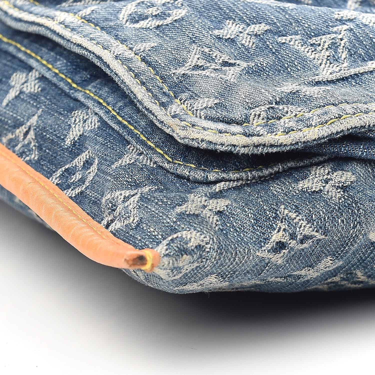 Louis Vuitton Monogram Denim Sac Plat Blue 5 of 13