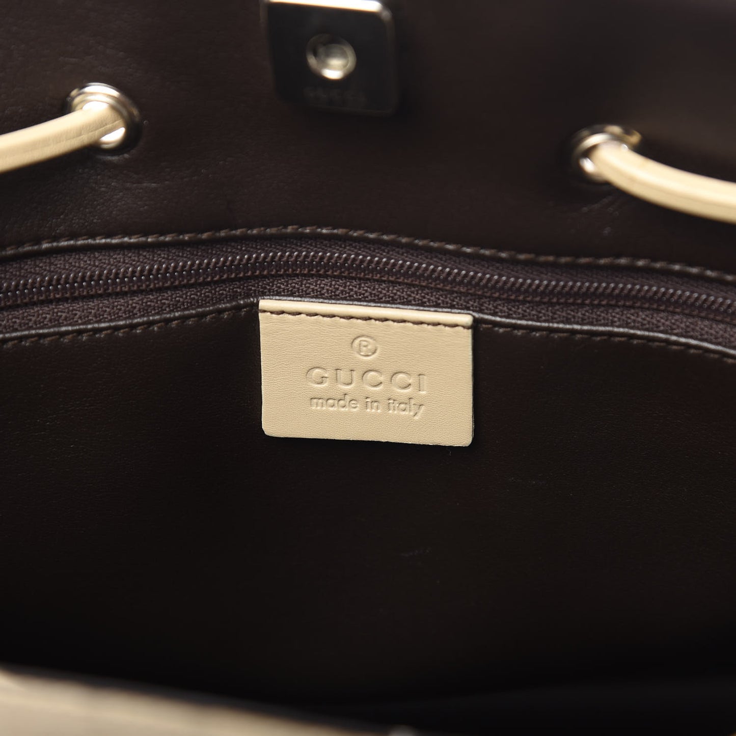 Monogram Drawstring Bag Beige