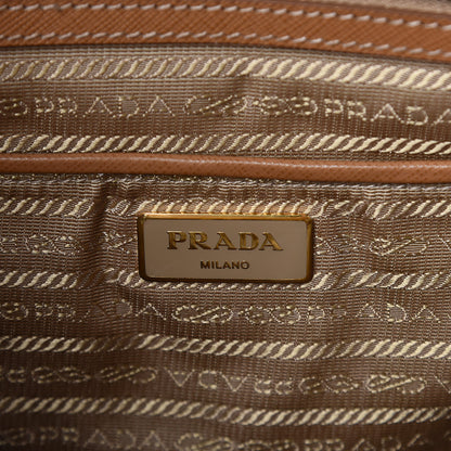 Prada Saffiano Medium Galleria Double Zip Tote Caramel 6 of 13