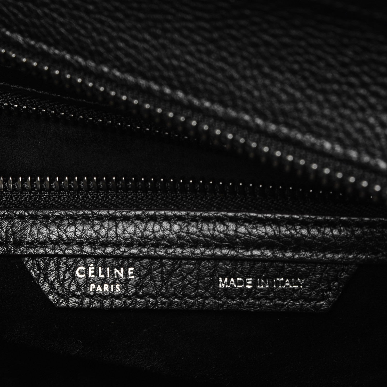 Celine Drummed Calfskin Mini Luggage Black 6 of 7