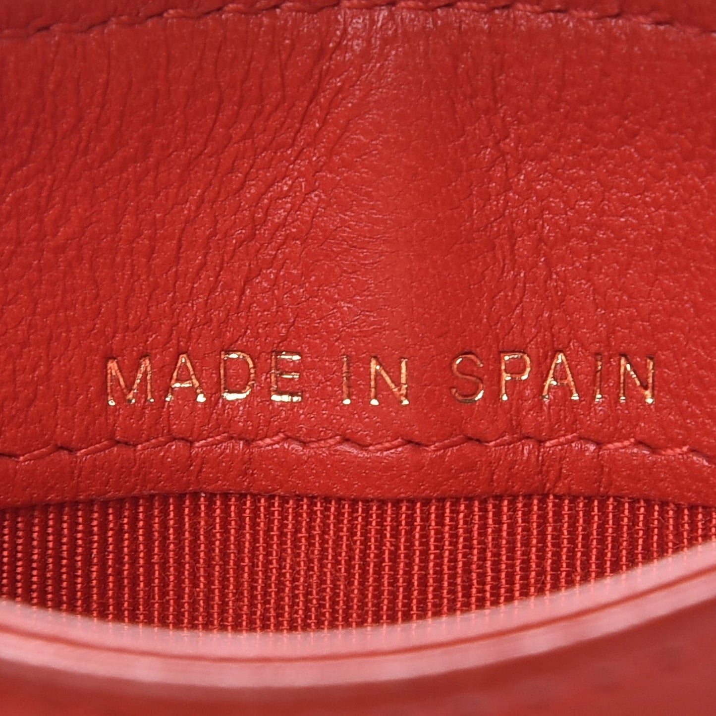 Lambskin Quilted Card Holder Red