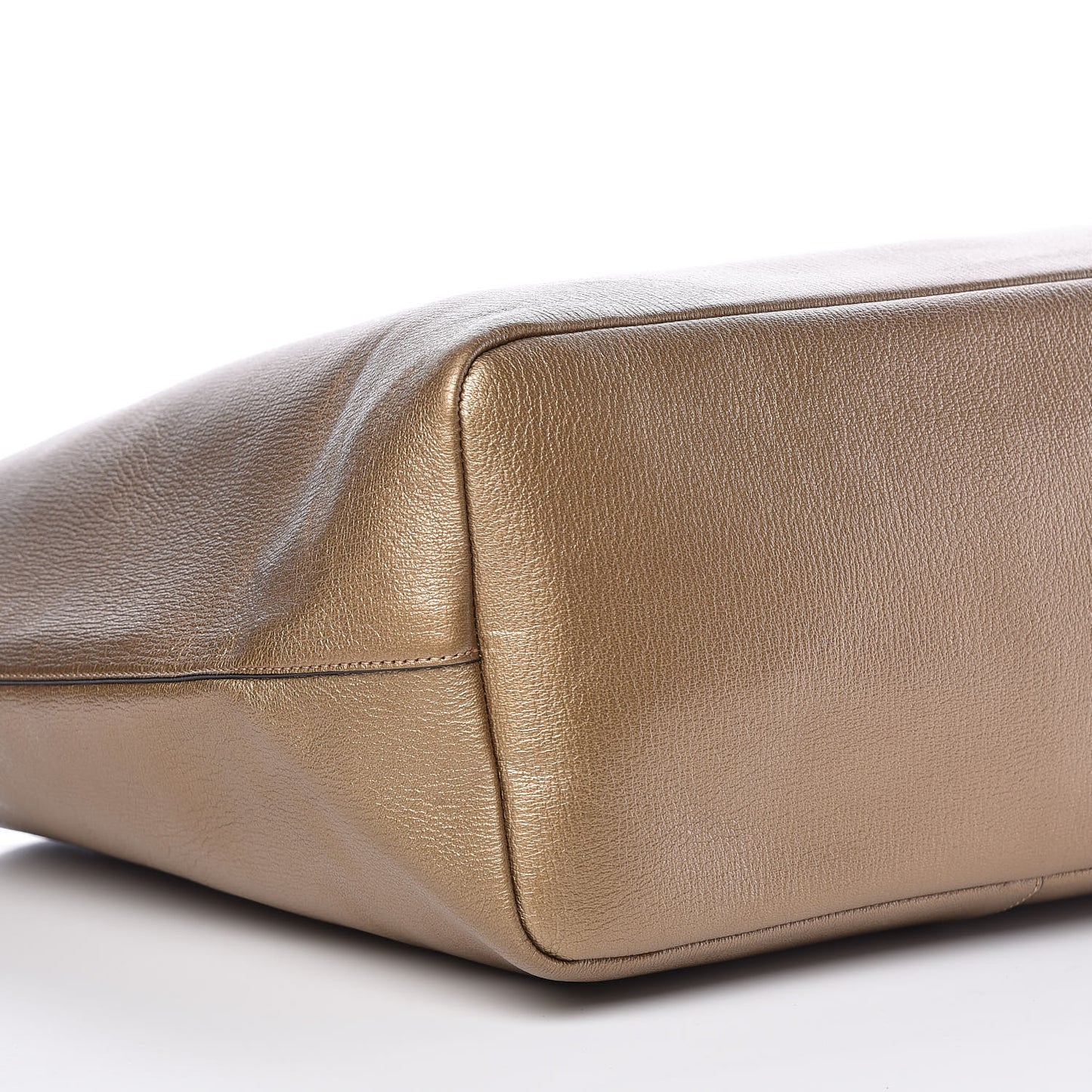 Metallic Goatskin Large Antigona Tote Gold