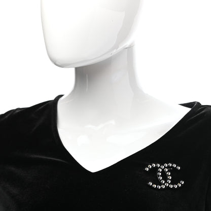 Chanel Resin Crystal CC Brooch Black 2 of 4